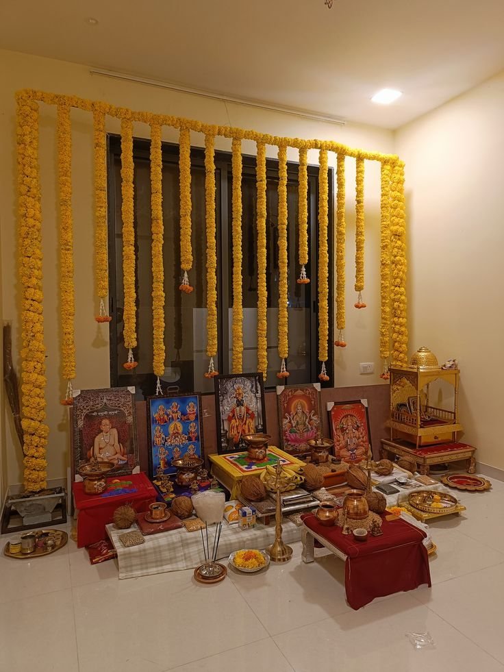 Navratri pooja and festive flower decoration idea 3 in Bengaluru by Marvel Events Planner