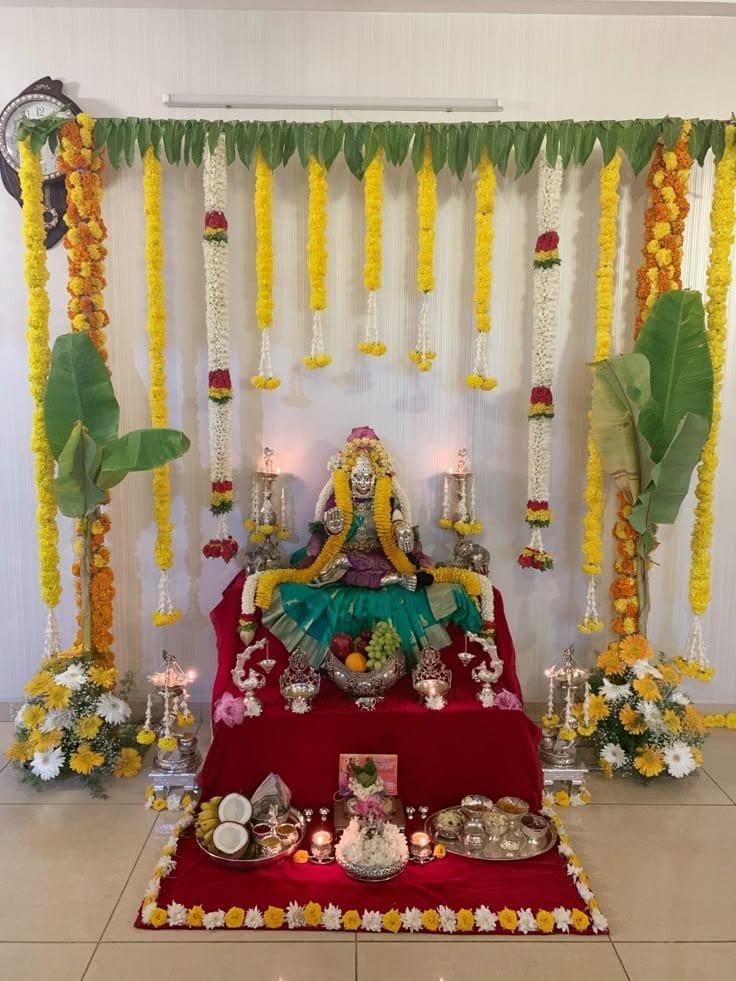 Navratri pooja and festive flower decoration idea 2 in Bengaluru by Marvel Events Planner