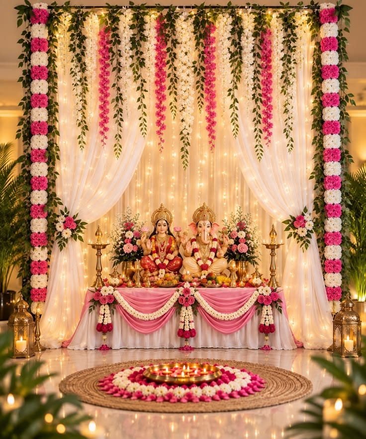Navratri pooja and festive flower decoration idea 4 in Bengaluru by Marvel Events Planner